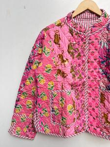 เสื้อแจ็กเก็ตผ้าฝ้ายบุสองชั้นทำด้วยมือสไตล์โบฮีเมียนสำหรับฤดูหนาวฤดูใบไม้ร่วง - Product Image 3