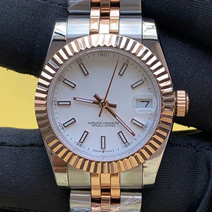 Antique Style 36mm Two Tone Stainless Steel Mechanical Automatic Analog <b>Wrist</b> <b>Watch</b> For Women Fashion Swiss Made At Lowest Price - Product Image 1