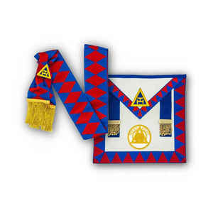 L'ensemble d'uniformes maçonniques comprend un tablier et un collier pour la loge de cérémonie. - Product Image 1