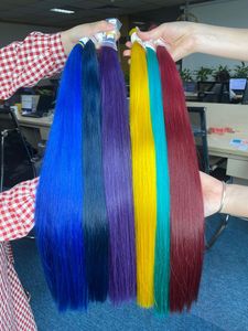 Color caliente 100% Extensiones de cabello humano natural Super doble dibujado con estilo ondulado Materia prima Número de modelo - Product Image 5