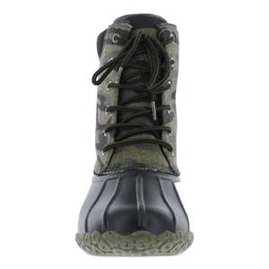 Stivali da Uomo Vintage Impermeabili Mimetici Taglia 8M Verdi con Fodera in Tessuto - Product Image 3