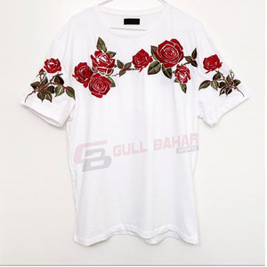 Recién llegado, camisetas 100% de algodón con cuello redondo para hombre, ropa informal holgada de manga corta suave mejorada con bordado y patrón sólido - Product Image 2