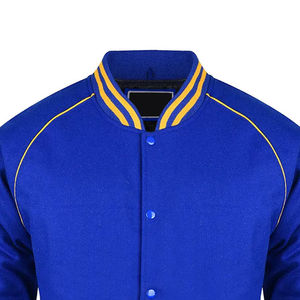 Chaquetas de béisbol hechas de material de secado rápido y teñido liso Chaquetas de béisbol de etiqueta privada personalizadas de alta calidad 100% - Product Image 6