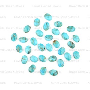 Chất lượng cao 10x14 mét màu xanh tự nhiên thạch anh Cabochon mịn flatback đá quý hình bầu dục từ kingman <span class=keywords><strong>ARIZONA</strong></span> đối với trang sức làm - Product Image 1