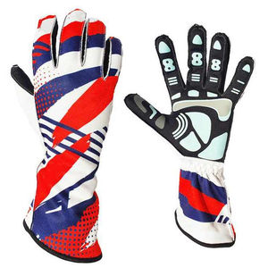 Guantes de carreras de karting con logotipo bordado de diseño personalizado Material de PU transpirable para hombres y mujeres en todos los tamaños para deportes al aire libre - Product Image 2