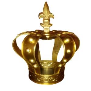 Topper de gâteau de forme ronde de couronne en métal pour la décoration de dessus de table décor de vacances de fête de mariage - Product Image 4