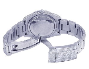 Meilleure vente VVS Moissanite Diamant Cadran arabe Acier inoxydable Automatique Iced Out Montre Hip Hop Luxe Personnalisé Mode Homme - Product Image 6