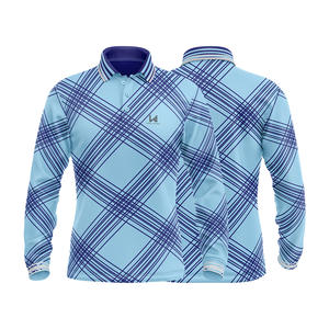 เสื้อโปโลแขนยาวผ้าคอตตอนพิมพ์ลายผ้าไหมโพลีเอสเตอร์กันรอยยับแห้งเร็วป้องกันรอยยับ - Product Image 3