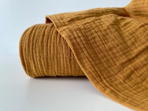 Tissu en gaze de coton mousseline biologique en gros, 100% coton, double largeur, tissé 40''/101cm, teint sur mesure, pour rideaux et housses de coussin, pour garçons - Product Image 4