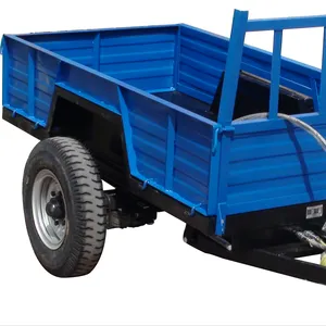 Landbouw Transporter Farm Tipping Trailer 4 Wiel 2-3 Ton Mini Tractor Hydraulische Trailer Voor Agrarische