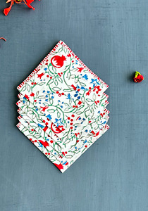 Tendance à la main imprimé floral main bloc impression serviettes coton serviettes sur mesure pour mariage au prix d'usine - Product Image 2