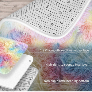 Tapis d'appoint personnalisé en soie et laine Fluffy Masterpiece, à poils de 5-6 mm, tapis de qualité supérieure à motif abstrait, moelleux, pour suite de chambre de luxe pour adolescents - Product Image 5