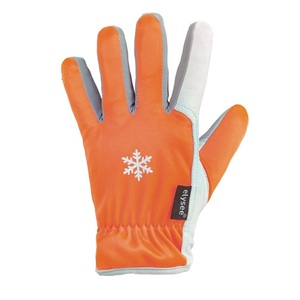 GROEDEN Size 9 Orange/<b>Silver</b>-Grey <b>Gloves</b> EN 388 & EN 511 PPE Category II VPE 12-Mittens - Product Image 1