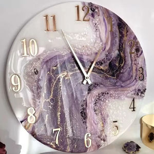 Resin Wall <b>Clock</b> Epoxy Resin Customized Size Modern Design Wedding Home Decor Handmade Battery Operated Luxury - Product Image 1