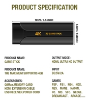 Nouvelle console de jeu Q8 4K avec manette PS5 et manette sans fil 2.4G, console de jeu rétro