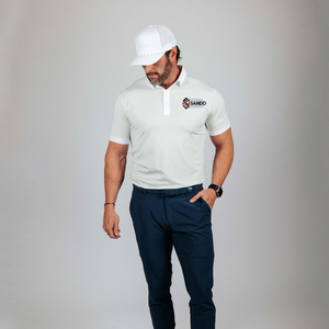 เสื้อโปโลสำหรับผู้ชายเสื้อ100% โพลีเอสเตอร์สแปนเด็กซ์ย้อมสีพิมพ์ซับลิเมชันตามสั่ง - Product Image 1