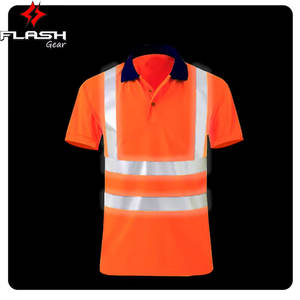 Safety ANSI Class 1 Waterproof <b>High</b> Visibility Reflective Stripes Men's Workwear <b>Polo</b> <b>Shirt</b> Quick Dry Breathable Customized Logo - Product Image 3
