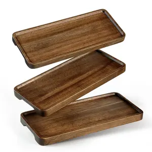 Nueva bandeja de servicio de madera redonda moderna de gran venta en secciones internas para uso en restaurante en calidad duradera con acabado elegante - Product Image 1