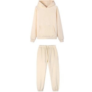 Conjunto de Sudadera con Capucha y Pantalones Deportivos de Felpa para Hombre, Estilo Urbano, con Estampado de Letras, 100% Algodón, Antibolitas, para Invierno - Product Image 3