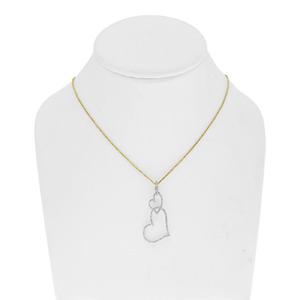 Pendentif en forme de cœur élégant avec diamants Moissanite Collier en argent Cadeau pour occasions spéciales - Product Image 3