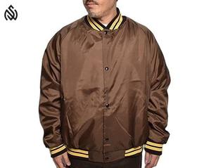 Chaqueta Universitaria de Satén Personalizada con Logotipo Bordado, Prendas Transpirables de Alta Calidad, Chaqueta para Hombre - Product Image 1