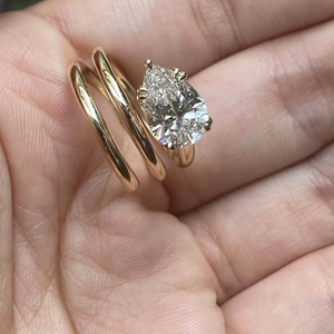 Anillo de Compromiso Iced Jewelz con Diamante Moissanite en Forma de Pera de 3 Quilates, Engaste de Garras, Oro Rosa de 10k, Chapado en Platino, Certificado IGI, ¡Gran Venta! - Product Image 4