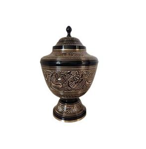 Urna de cubo de cremación de latón con incrustaciones de latón, urna de cenizas de recuerdo de latón de 302 pulgadas cúbicas para servicios funerarios - Product Image 6