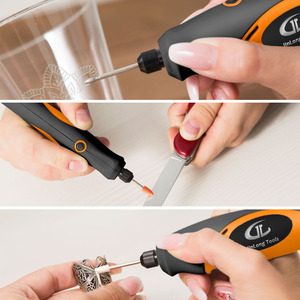 Mini-meuleuse rotative <span class=keywords><strong>Dremel</strong></span> <span class=keywords><strong>18V</strong></span> 0.8A haute vitesse - Outil électrique de bricolage avec vitesse variable et poignée en TPE - Product Image 2