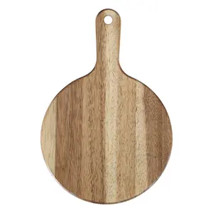 Acacia wood pizza cutting board Wooden cutting board with premium quality handles