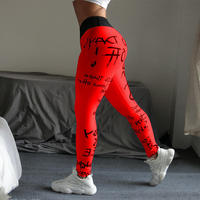 Leggings de yoga taille haute en V 2024 pour filles, effet ventre plat, fessier galbant, impression de logo personnalisée, respirant, séchage rapide, sans couture, grande taille