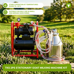 Machine à traire les chèvres fixe, ensemble de traiteuse de chèvres fixe TKS 2PS - Product Image 1
