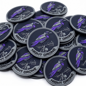 Badge rond en PVC souple, patch en caoutchouc 3D, motif HUD Target Sci-Fi Display Interface, direct fabricant, pour sac à dos, veste, casquette d'extérieur - Product Image 5