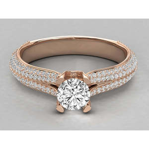 Bague pour femme en or 9 carats avec diamant solitaire cultivé en laboratoire, élégante et luxueuse - Product Image 6