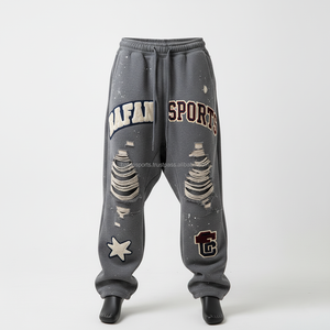 กางเกงกีฬาผู้ชายซักได้พิมพ์ลายกราฟฟิตีแนวสตรีทผ้าสแปนเด็กซ์โพลีเอสเตอร์เกรดพรีเมียม GSM 300 - Product Image 1