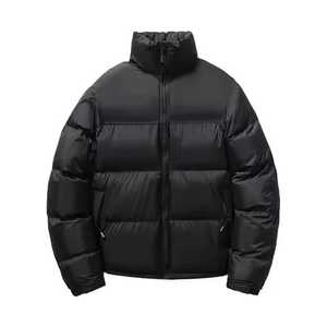 Veste KWICLO pour homme, hiver, style vintage de haute qualité, nylon orange et noir, design personnalisé, rembourrage en fibre de polyester 100% blanche - Product Image 5