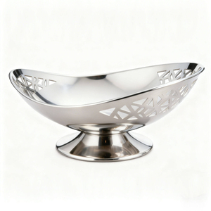Plat de service à fruits rond en laiton, plateaux de service en métal pour la vaisselle d'hôtel, design spécial disponible à bas prix - Product Image 3