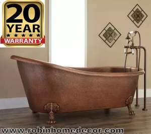 Exportador indio ofrece bañera independiente martillada de cobre sólido de estilo vintage de alta calidad excelente bañera de hidromasaje de cobre antiguo - Product Image 3