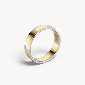 Anillo de Boda Bicolor con Incrustaciones - Product Image 2