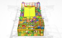 Aire de jeux intérieure Premium 128m2 avec piscine Softplay pour jouer et s'amuser!