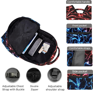 Sac à dos multifonctionnel léger en gros, grande capacité, nouveau design pour les sports décontractés, les étudiants, en polyester, avec fermeture éclair, pour ordinateur portable - Product Image 6