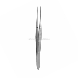 Pinzas de Iris Graefe, 4 pulgadas (10cm), puntas serradas STR, 1x2 dientes - Product Image 2