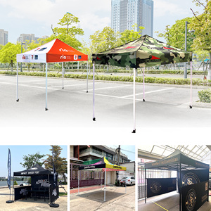 Carpa emergente con marco de aluminio para PC, resistente al agua, para eventos al aire libre, logotipo publicitario impreso, soportes hexagonales para exposiciones, ferias comerciales - Product Image 4