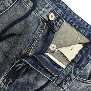 Haute Qualité 100% Coton Solide Hommes Designer Court Déchiré Jeans Séchage Rapide Respirant - Product Image 2