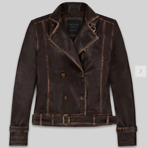 Burgundy <b>Suede</b> Moto <b>Jacket</b> With Zipper Closure Turn-down Collar Regular Fit Unisex Autumn Wear - Product Image 5