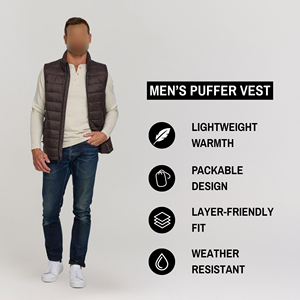 Gilet matelassé pour homme, vente chaude, haute qualité, vêtements d'extérieur décontractés, nouveau design, tailles adultes, polyester respirant, gilet d'hiver personnalisé - Product Image 6