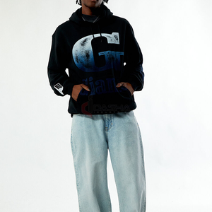 เสื้อฮู้ดผ้าฝ้าย100% สำหรับผู้ชายเสื้อสเวตเชิ้ตโอเวอร์ไซส์ - Product Image 1