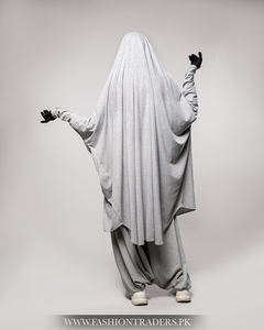 Vêtements de prière pour femmes, style moderne et modeste, grande taille, deux pièces, manches droites, tissu jersey en coton, décontracté, khimar, meilleure qualité - Product Image 6