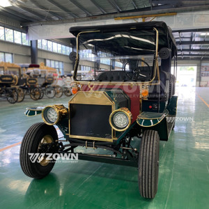 Coche eléctrico de 4 ruedas de gama alta de 8 plazas, coche antiguo de nuevo diseño para pueblos de vacaciones, fábrica de autobuses turísticos clásicos calientes - Product Image 4