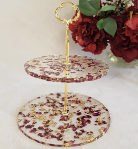 ที่วางคัพเค้กใสขายดี ของตกแต่งงานแต่งงาน ของตกแต่งบ้าน ที่วางเรซิ่นอีพ็อกซี่ รับทำตามขนาด รุ่นเรือหลากสี - Product Image 2