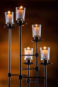 Soporte de vela de hierro dorado, portavelas de Metal decorativo para mesa de comedor de boda romántica - Product Image 3